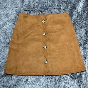 Suede skirt